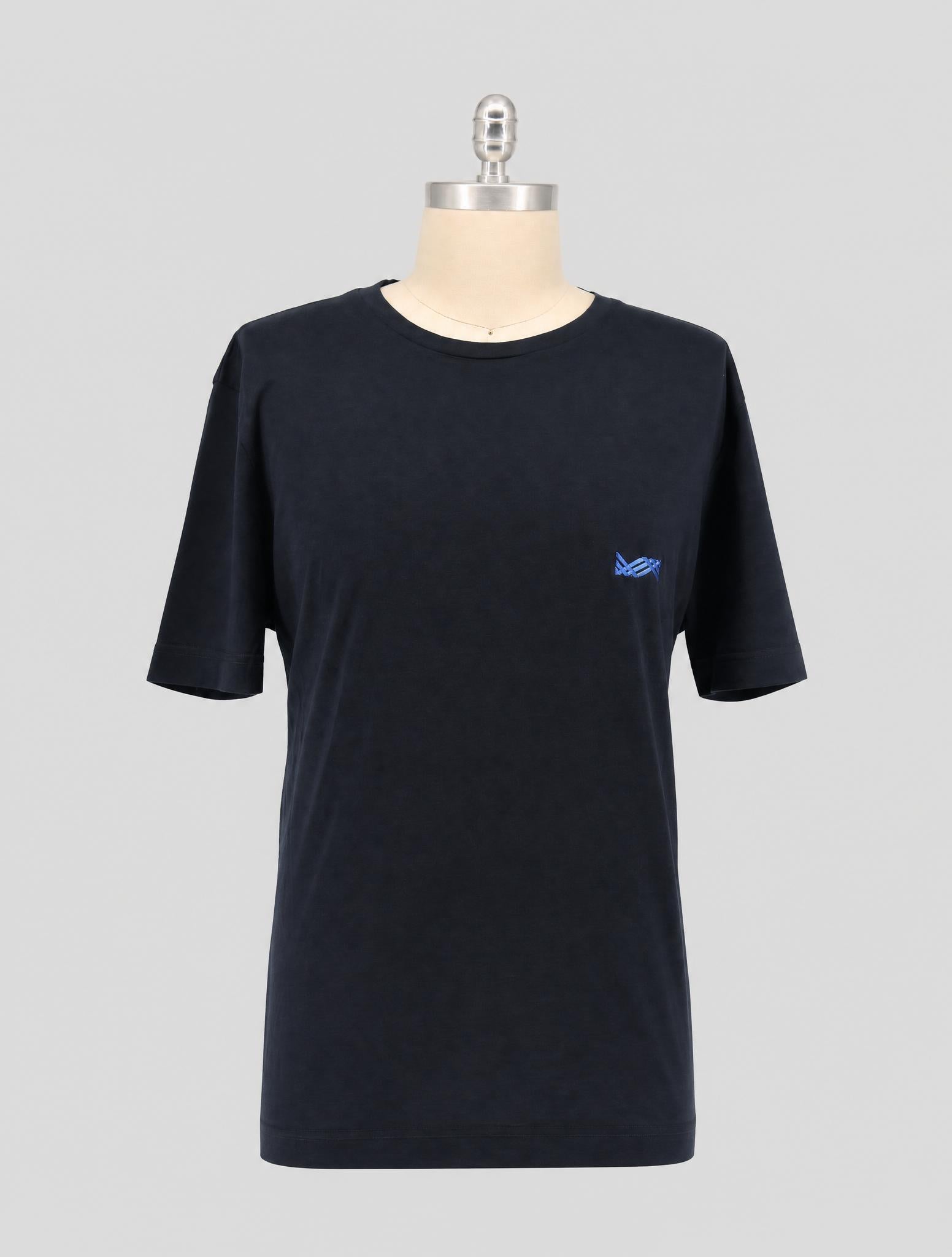 Kiton Knt Dark Blue Cotton T-Shirt