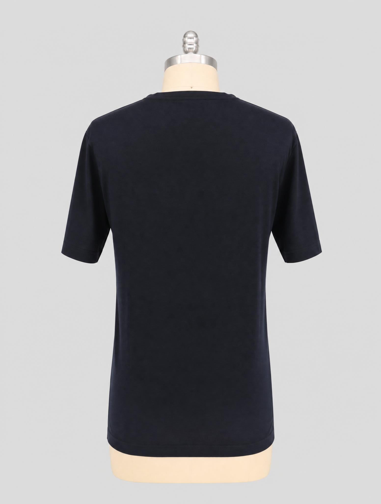 Kiton Knt Dark Blue Cotton T-Shirt