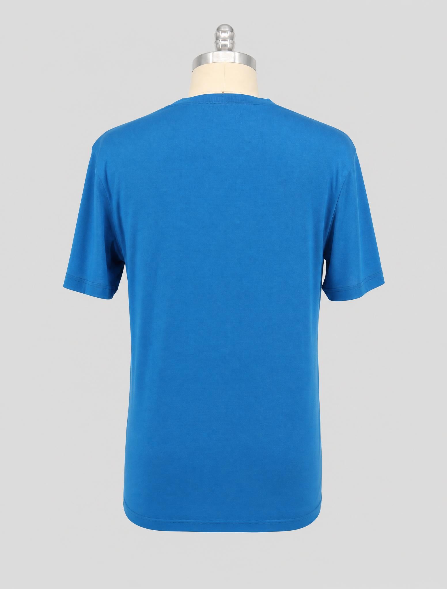 Kiton Knt Light Blue Cotton T-Shirt