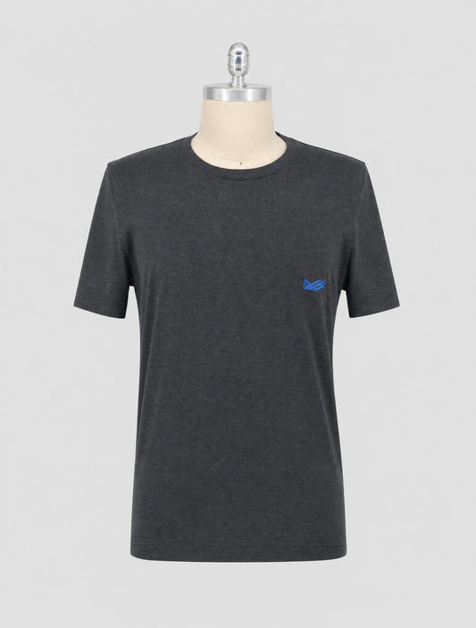 Kiton Knt Gray Cotton T-Shirt