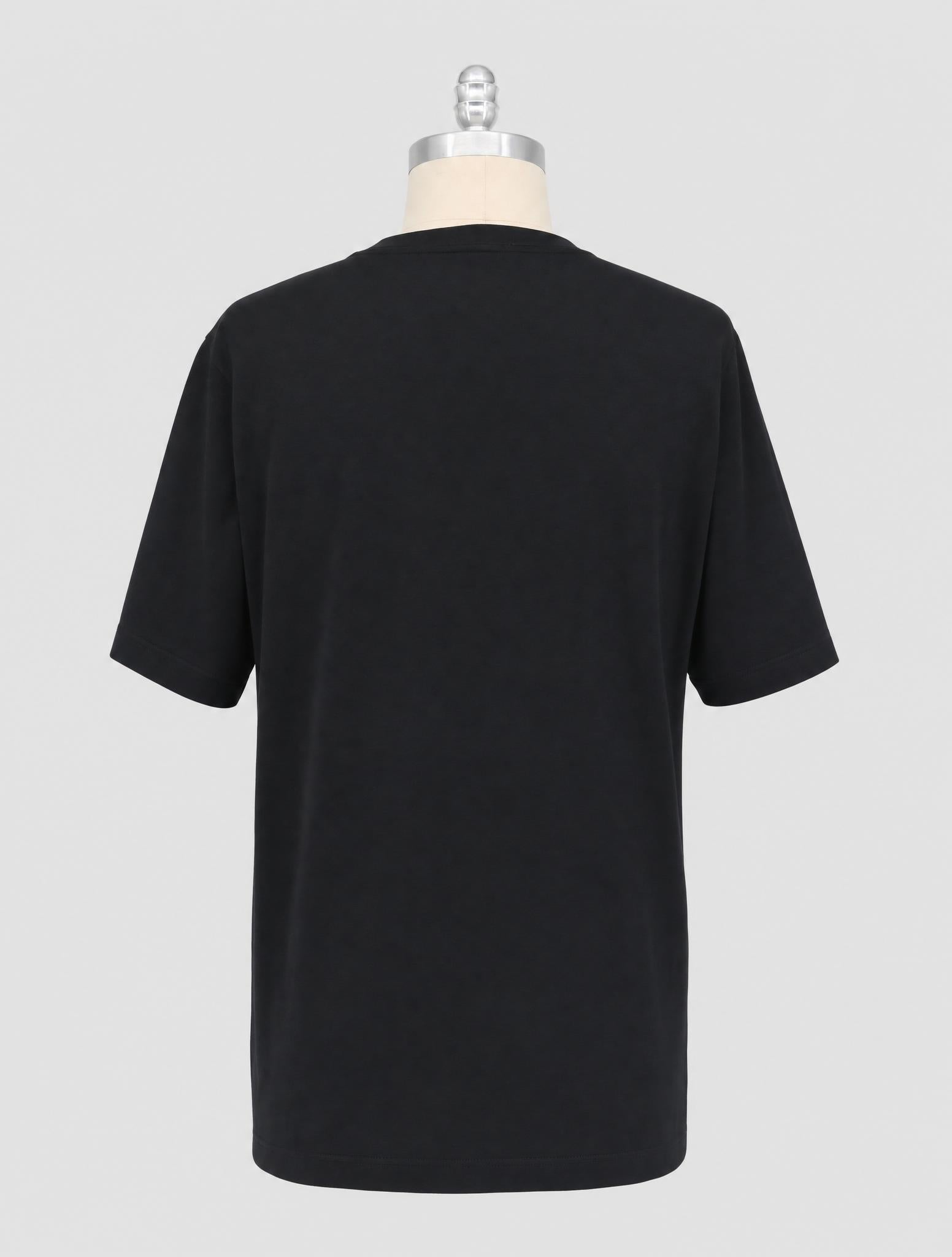 Kiton Knt Black Cotton T-Shirt