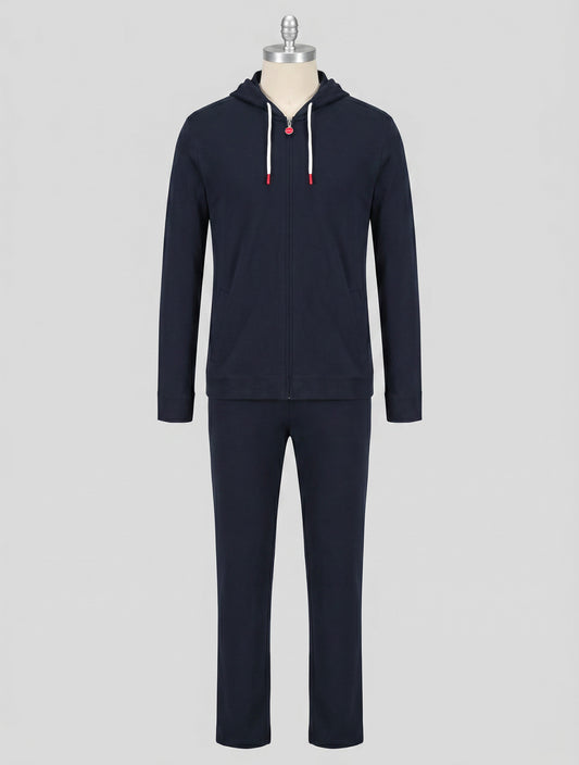 Kiton Blue Cotton Cashmere Pajamas