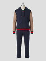 Kiton Blue Beige Cotton Tracksuit