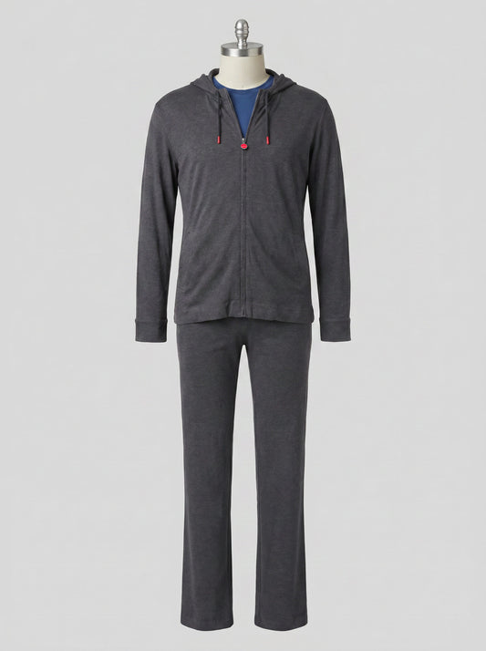 Kiton Gray Cotton Cashmere Pajamas