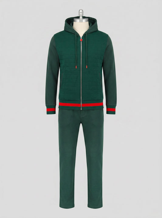 Kiton Green Wool Nylon Ea Tracksuit