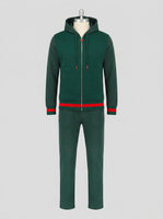 Kiton Green Wool Nylon Ea Tracksuit