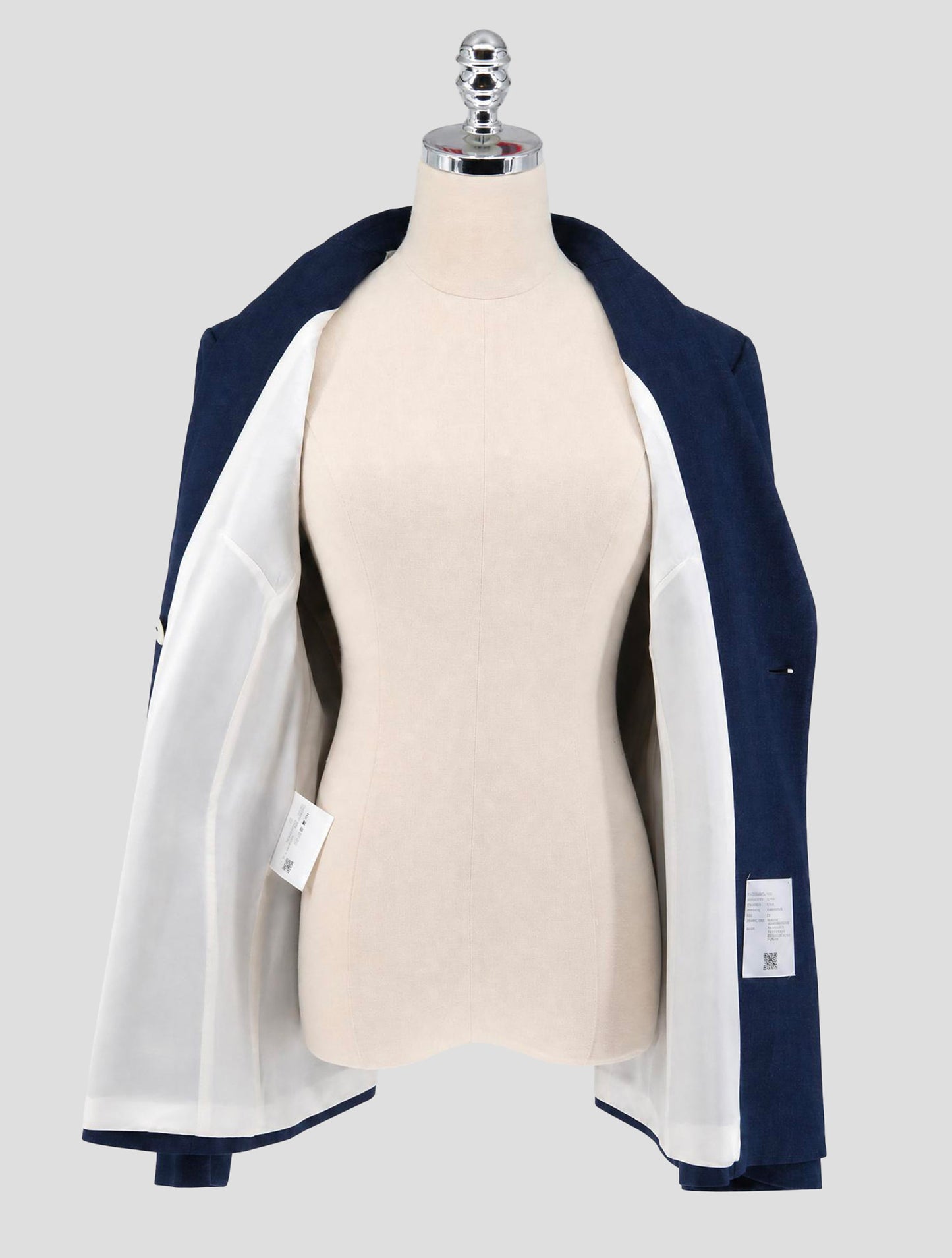 Kiton Blue Cashmere Virgin Wool Silk Blazer Women