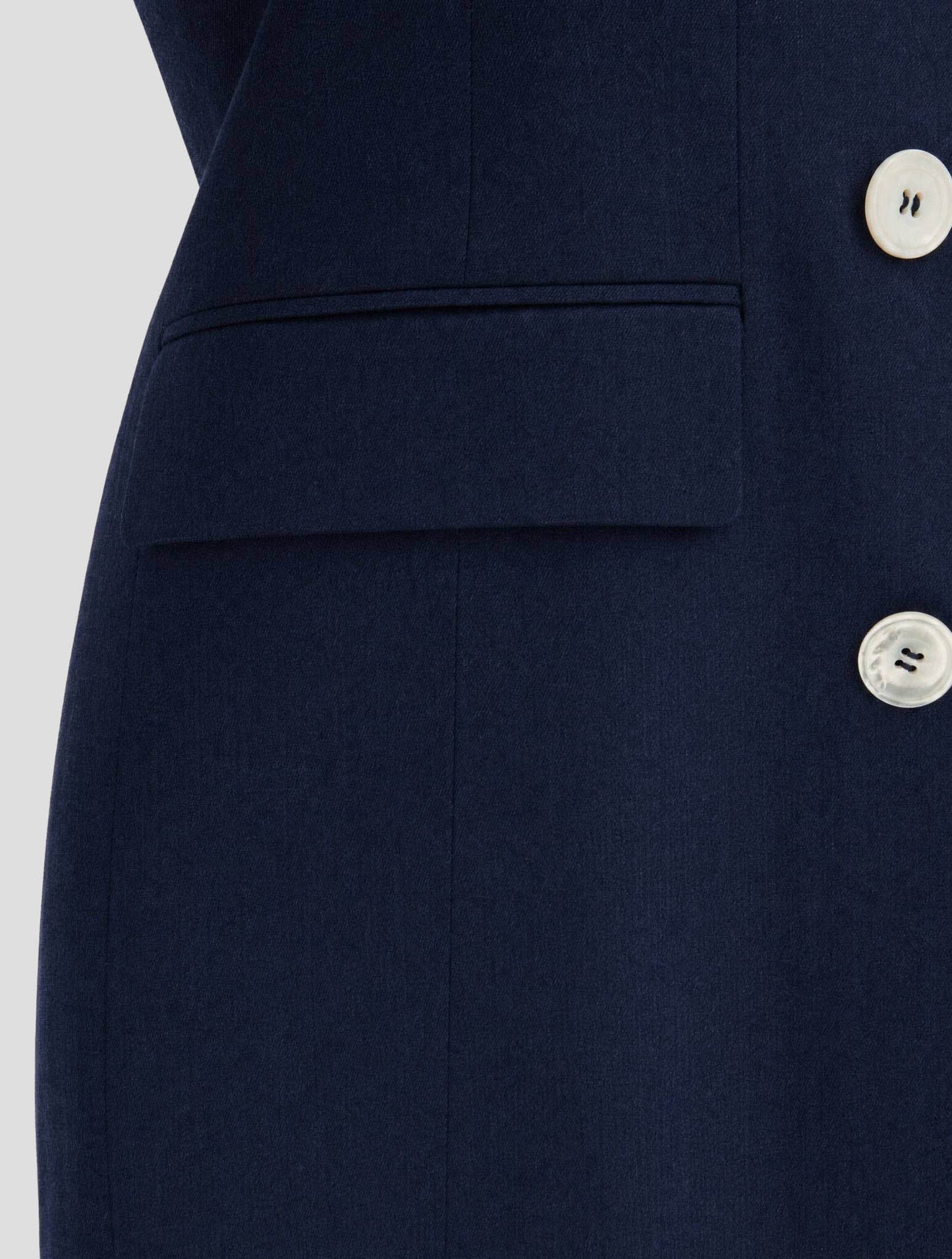 Kiton Blue Cashmere Virgin Wool Silk Blazer Women