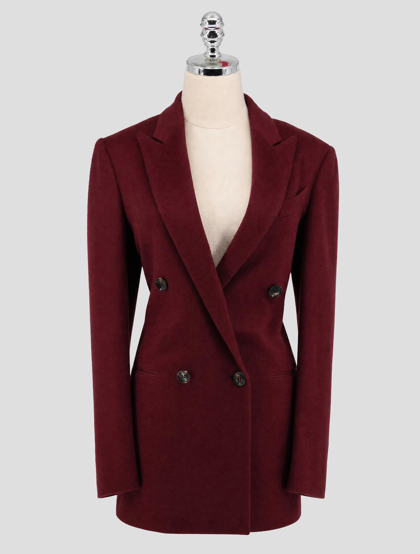 Kiton Burgundy Cashmere Ea Blazer Women