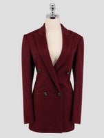 Kiton Burgundy Cashmere Ea Blazer Women