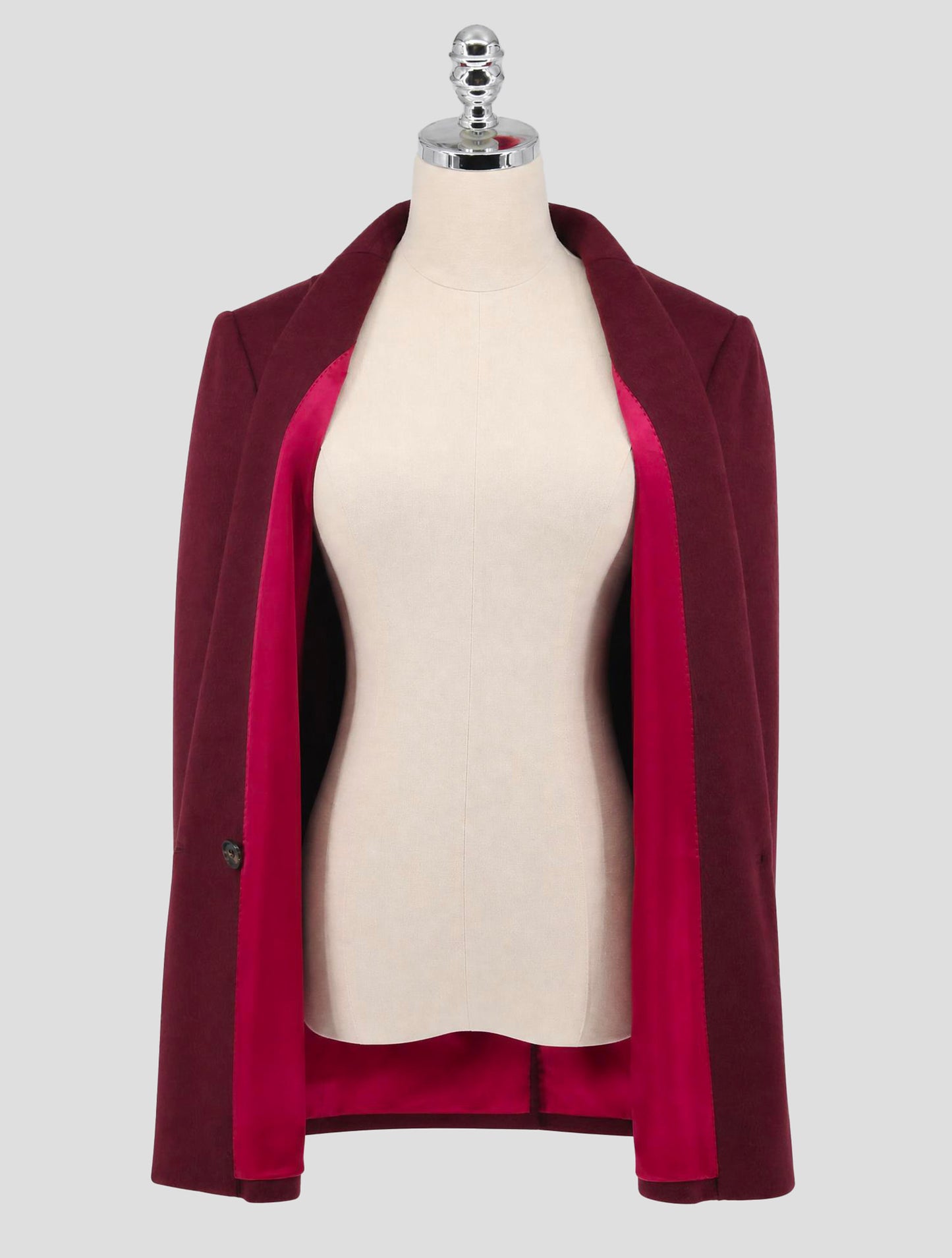 Kiton Burgundy Cashmere Ea Blazer Women