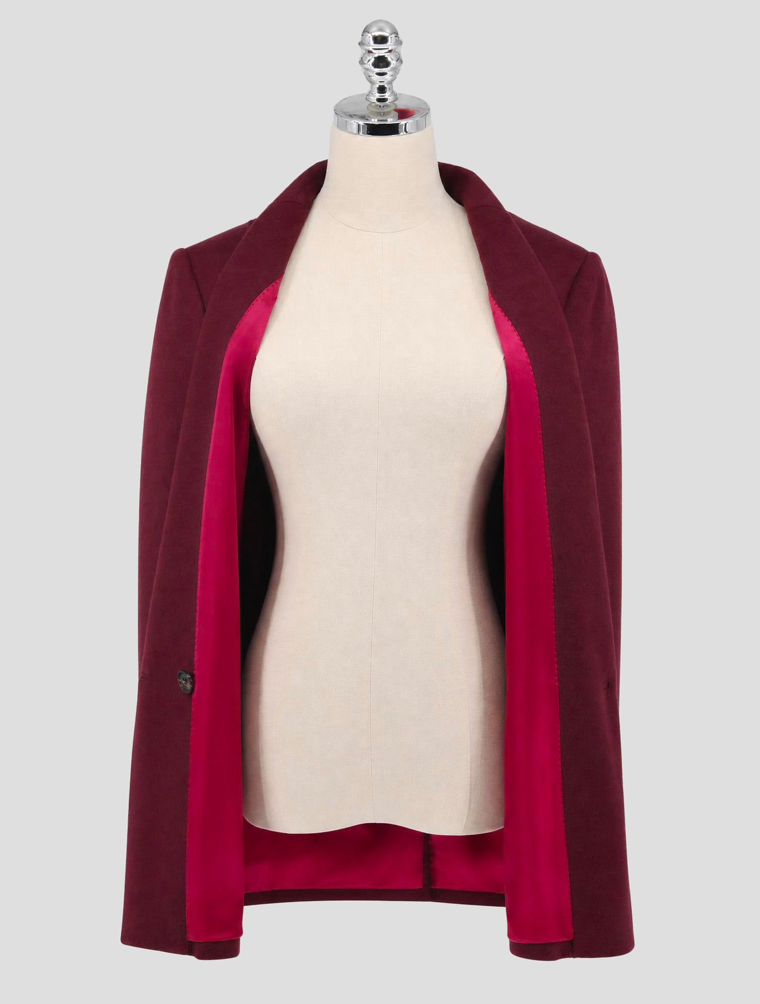 Kiton Burgundy Cashmere Ea Blazer Women