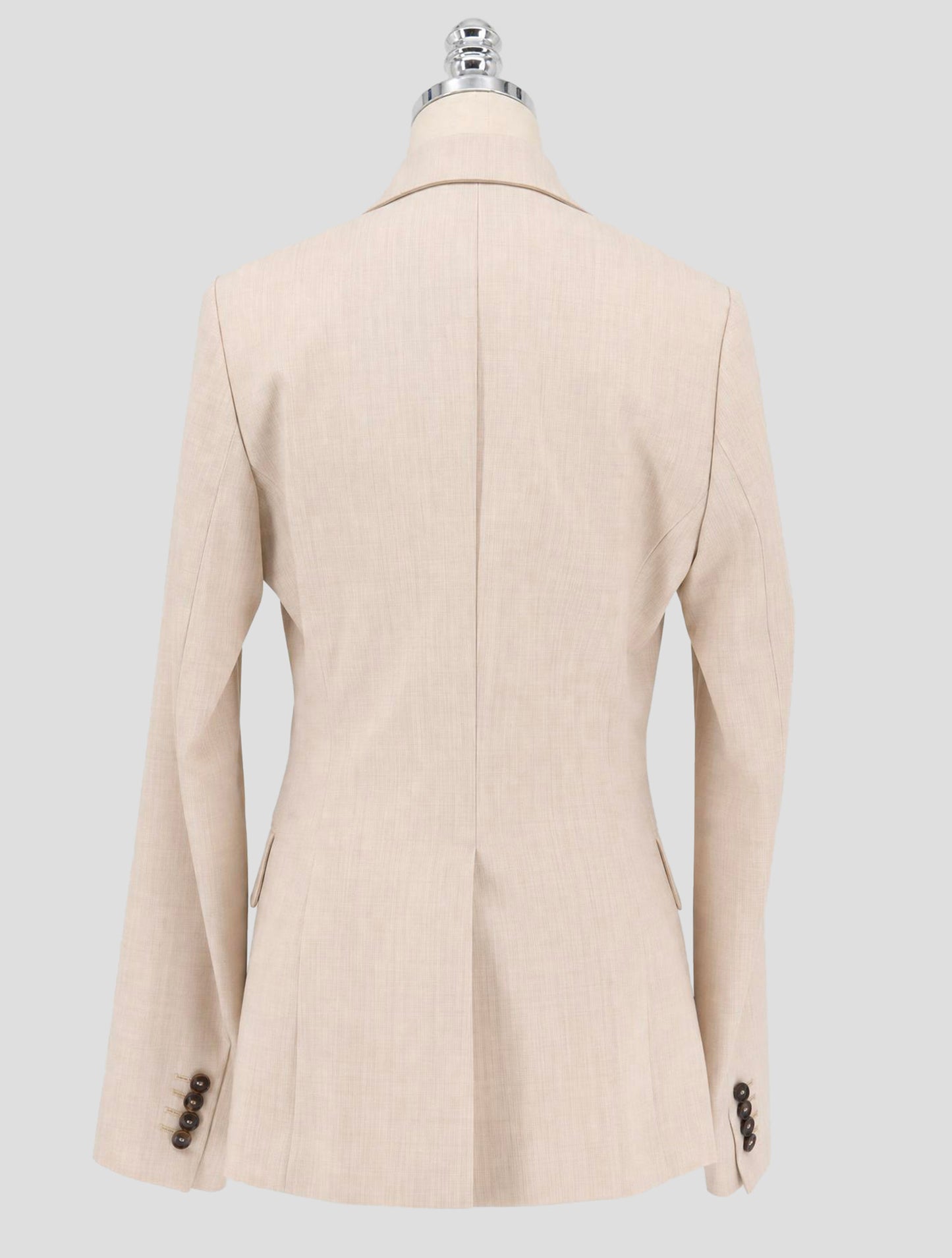 Kiton Beige Virgin Wool Blazer Women