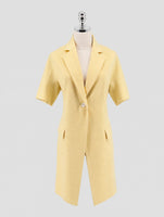 Kiton Yellow Cashmere Overcoat Women