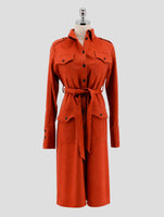 Kiton Orange Cashmere Dress Women