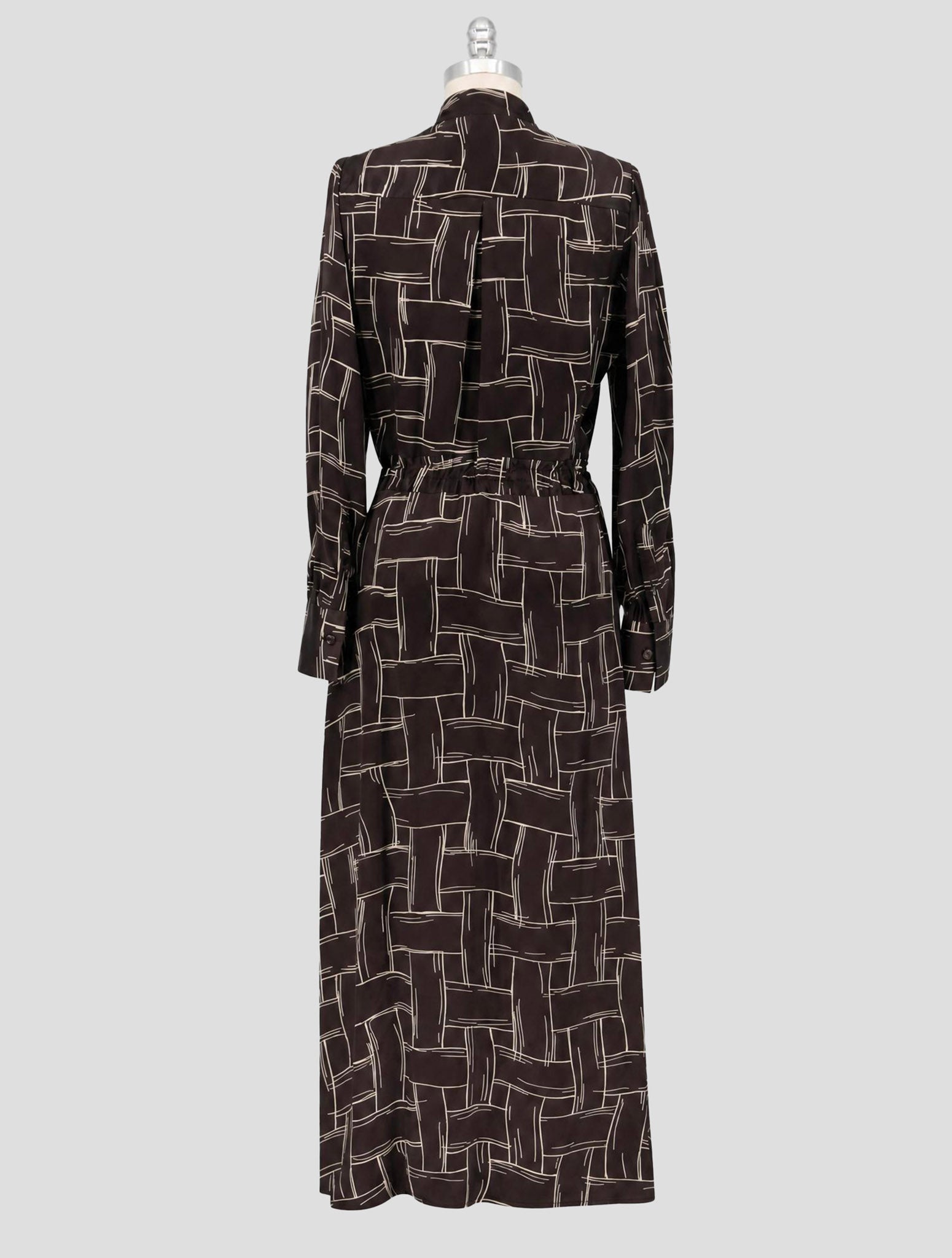 Kiton Dark Brown Silk Dress Women