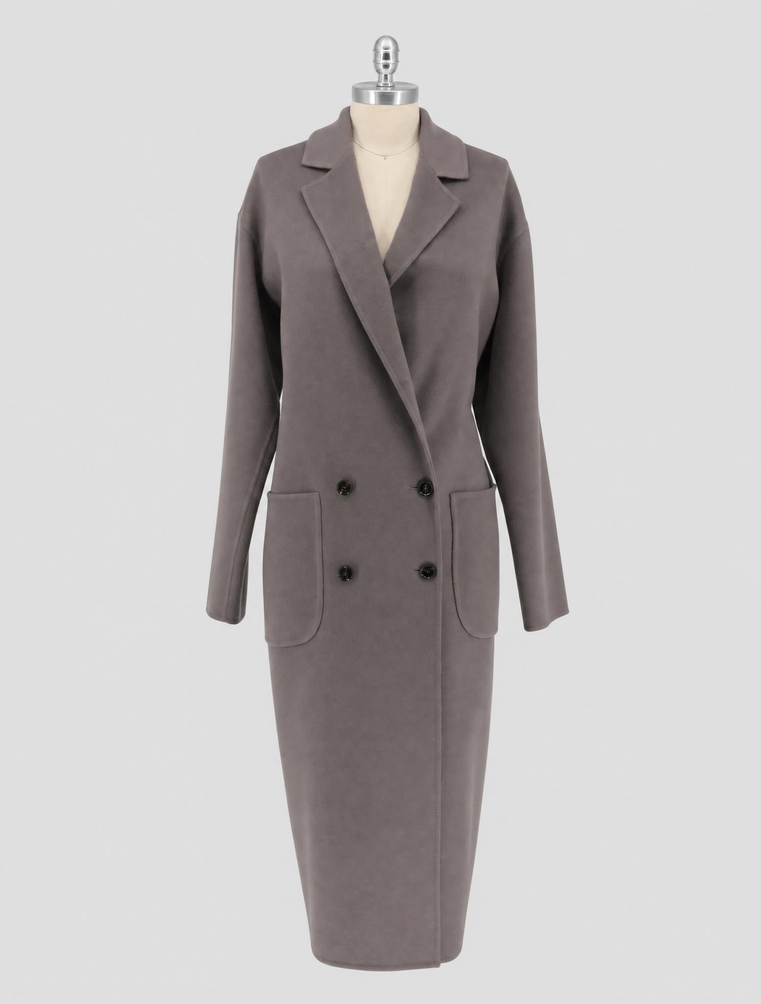 Kiton Taupe Cashmere Overcoat Women