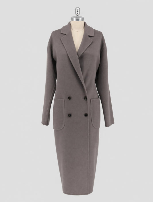 Kiton Taupe Cashmere Overcoat Women