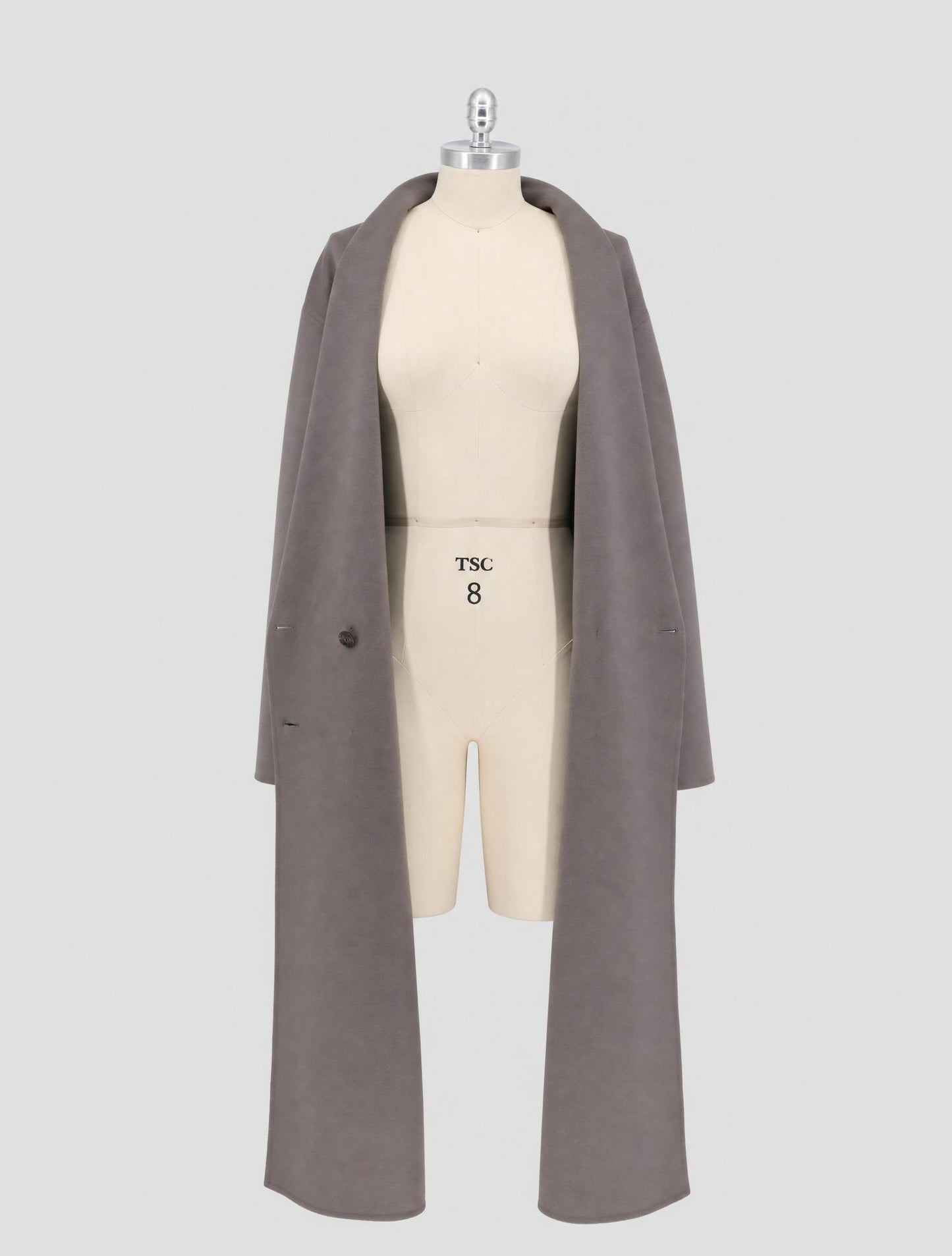 Kiton Taupe Cashmere Overcoat Women