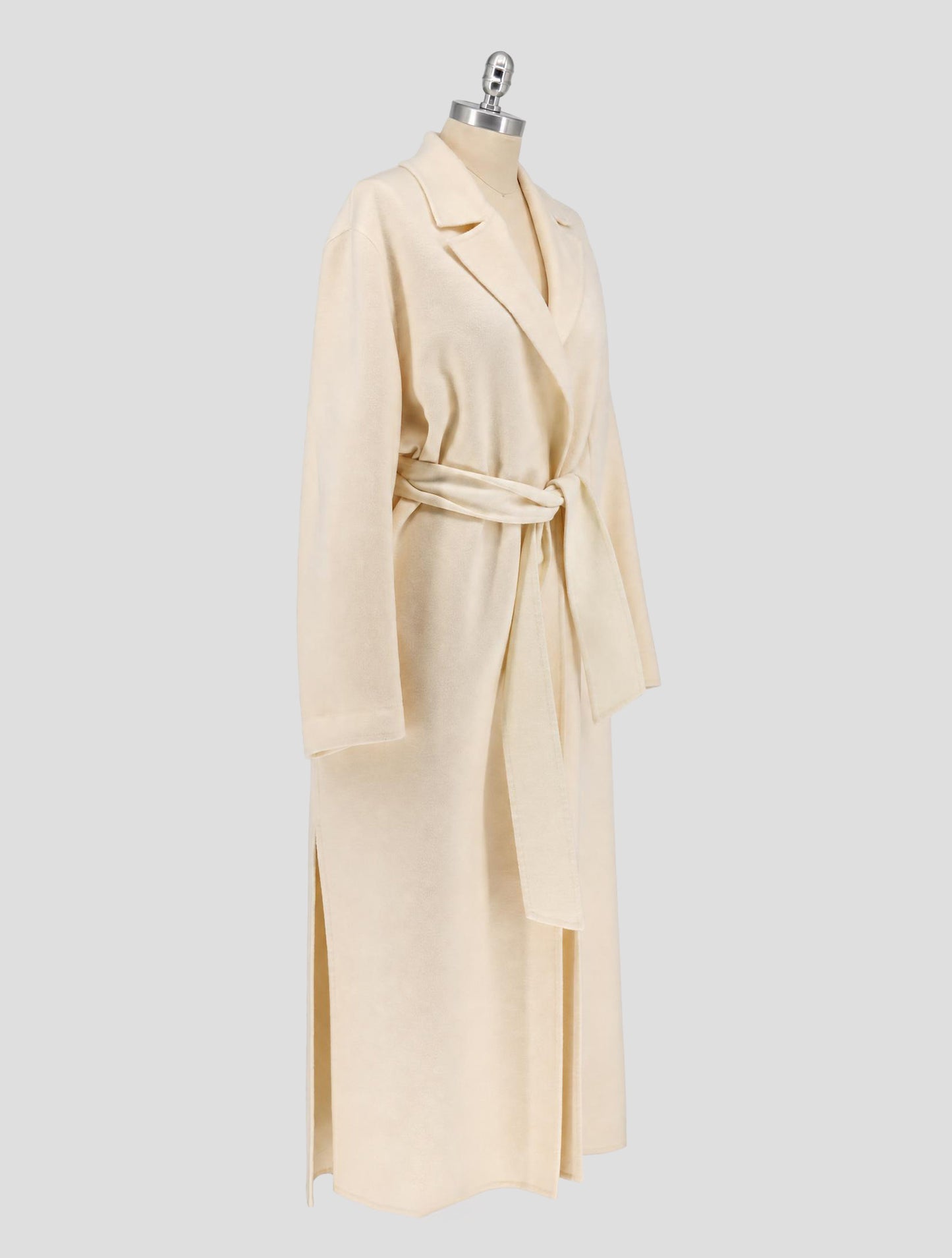 Kiton White Cashmere Overcoat Women