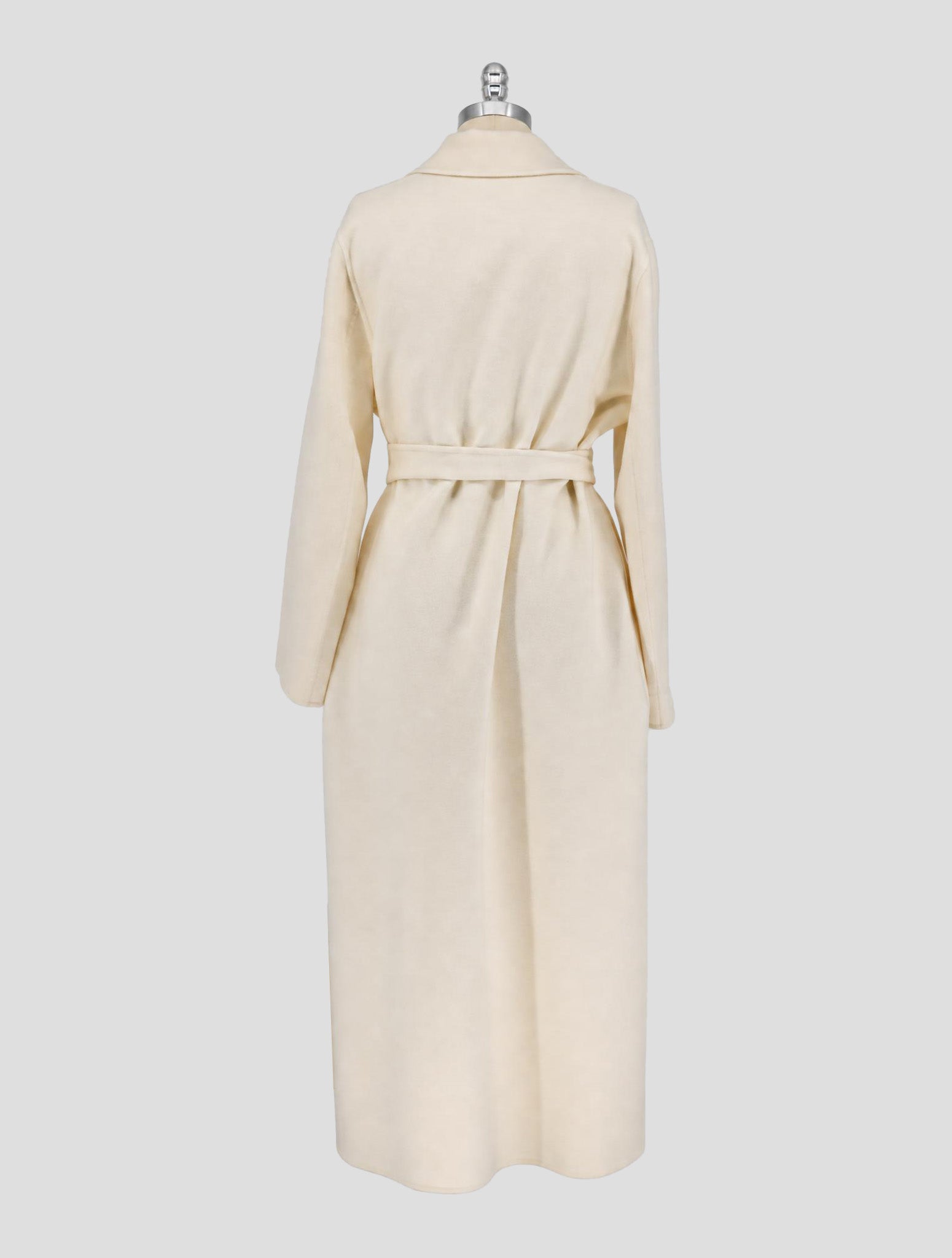 Kiton White Cashmere Overcoat Women
