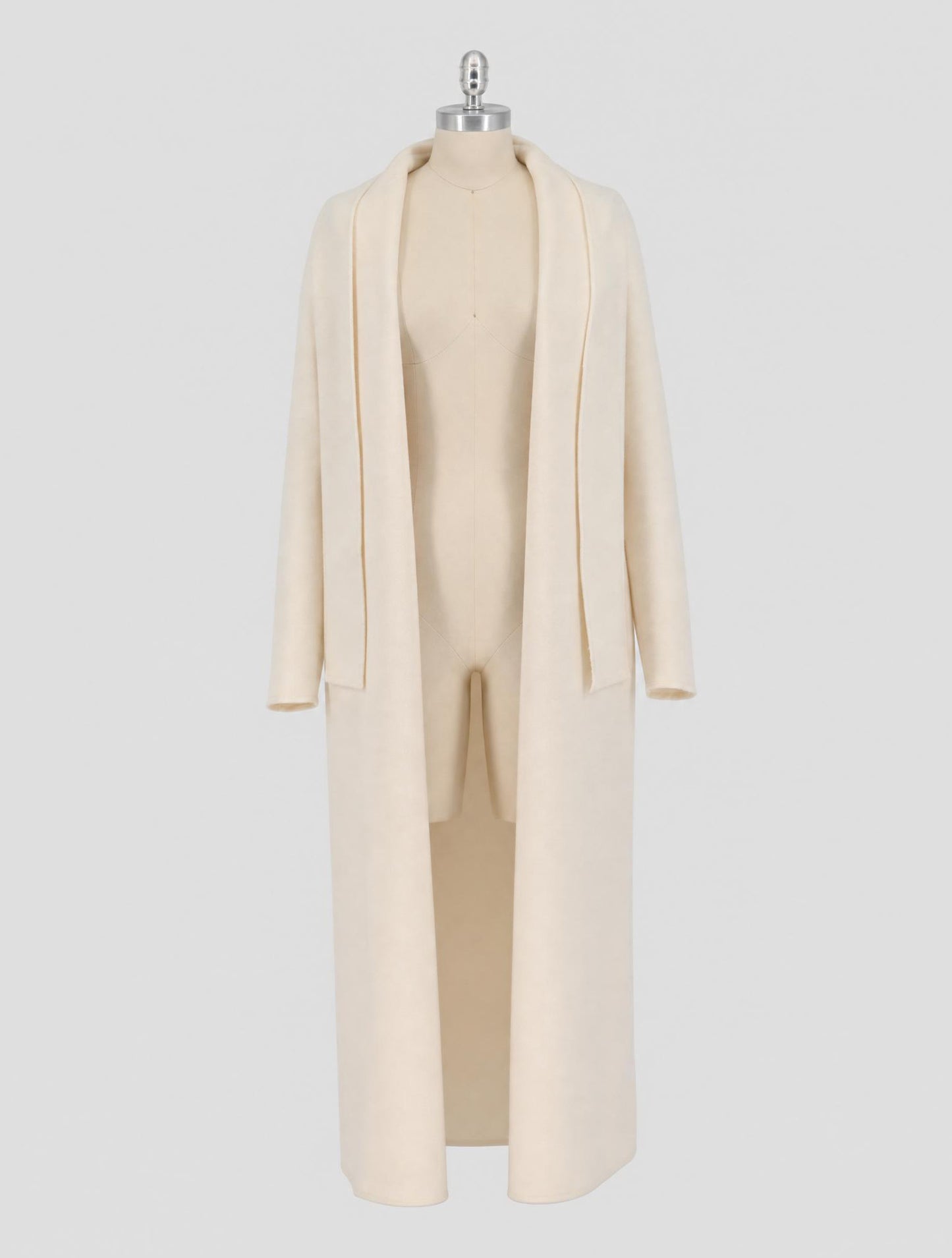Kiton White Cashmere Overcoat Women