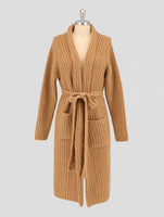Kiton Brown Cashmere Silk Cardigan Women