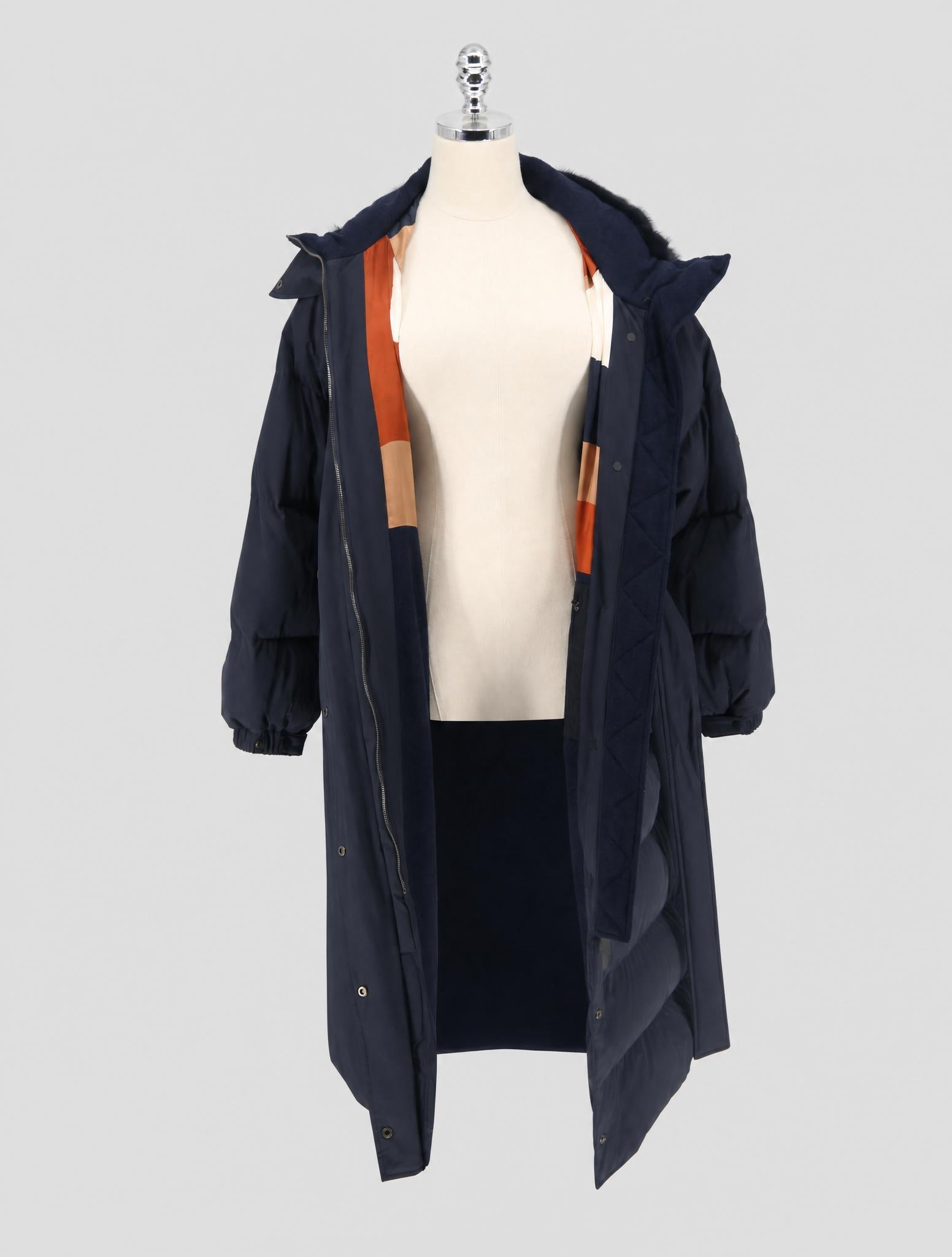 Kiton Blue Pa Ea Coat Women