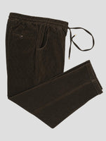 Kiton Green Cotton Velvet Pants Women