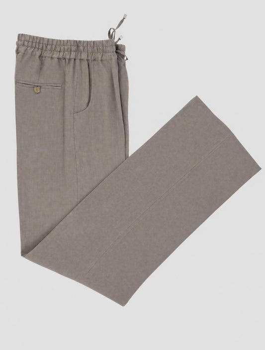 Kiton Beige Linen Pants Women