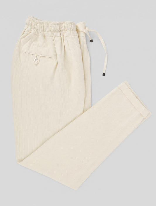 Kiton White Cotton Cashmere Ea Velvet Pants Women