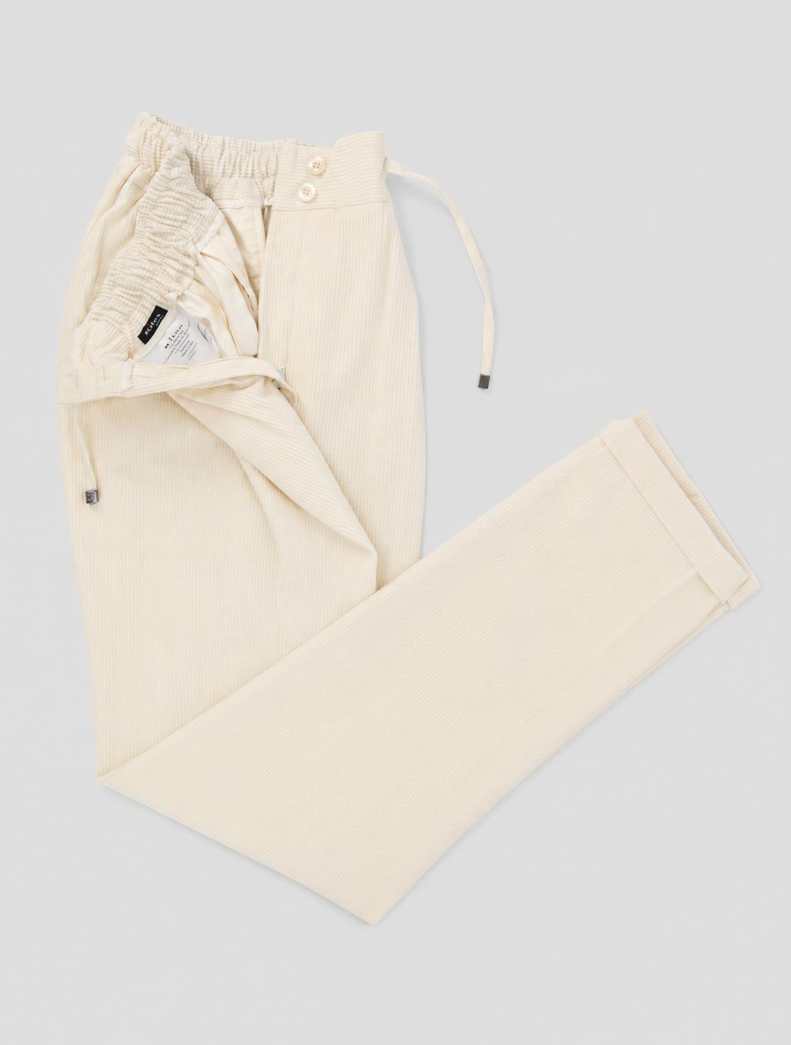 Kiton White Cotton Cashmere Ea Velvet Pants Women