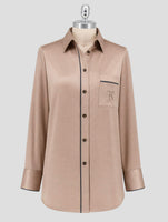 Kiton Brown Silk Dress Women