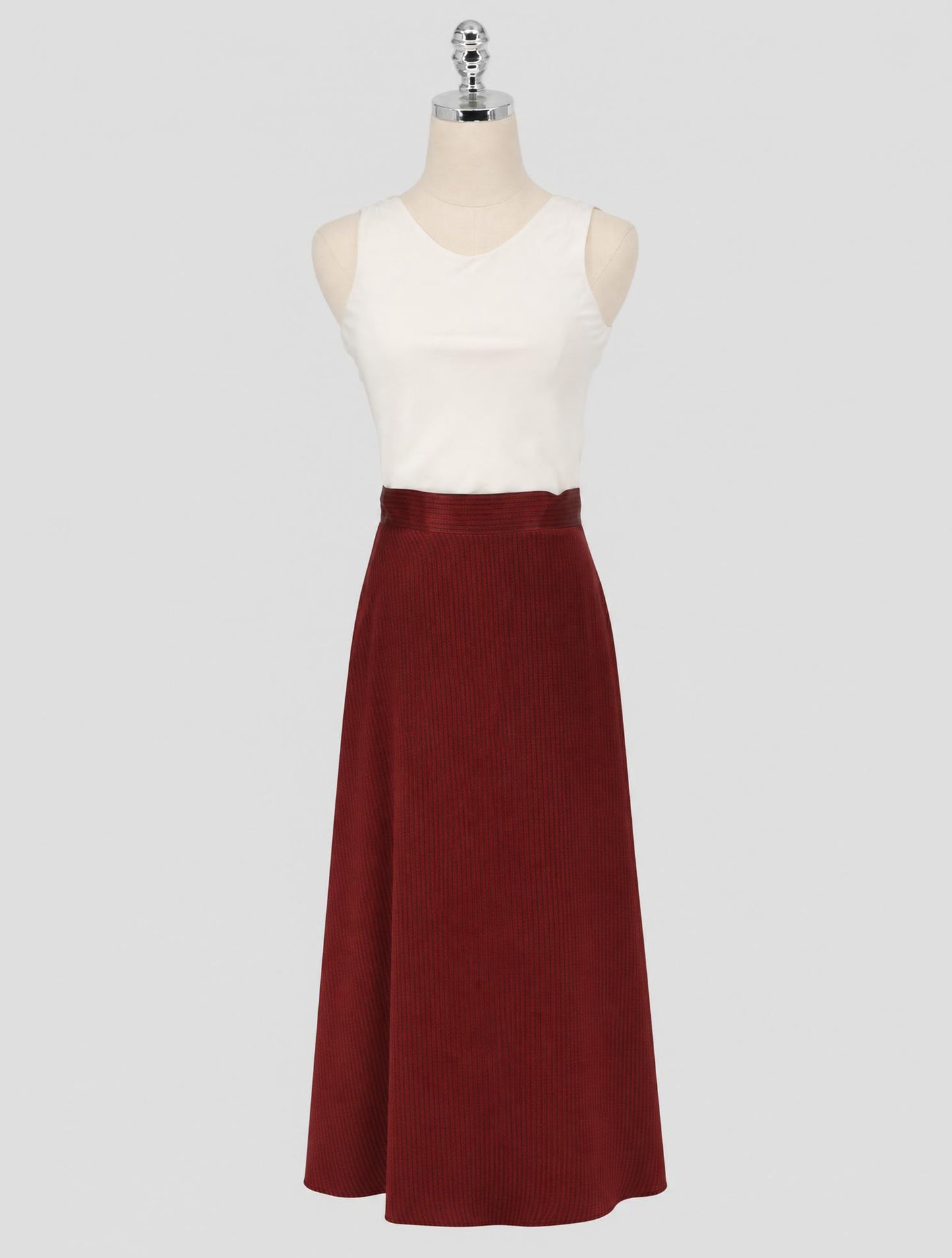 Kiton Burgundy Silk Skirt Women