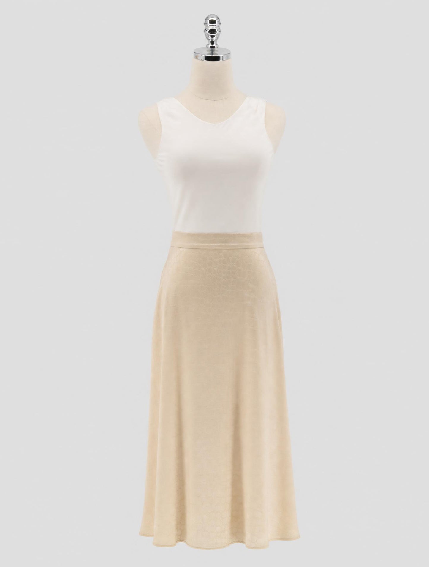 Kiton Beige Silk Skirt Women