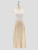 Kiton Beige Silk Skirt Women