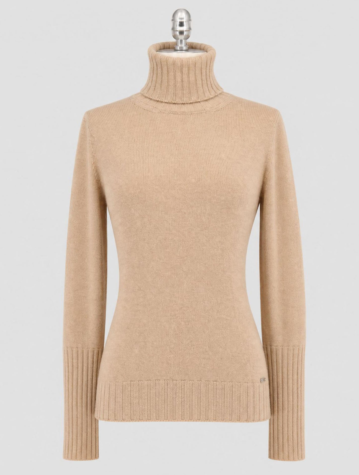 Kiton Beige Cashmere Sweater Turleneck Women