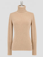 Kiton Beige Cashmere Sweater Turleneck Women