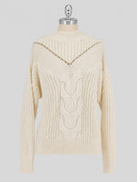 Kiton Beige Cotton Silk Sweater Crewneck Women