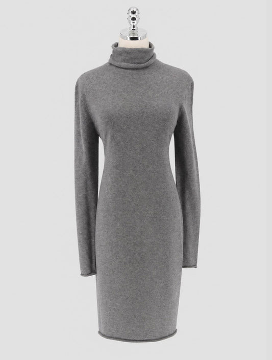 Kiton Gray Cashmere Dress Women