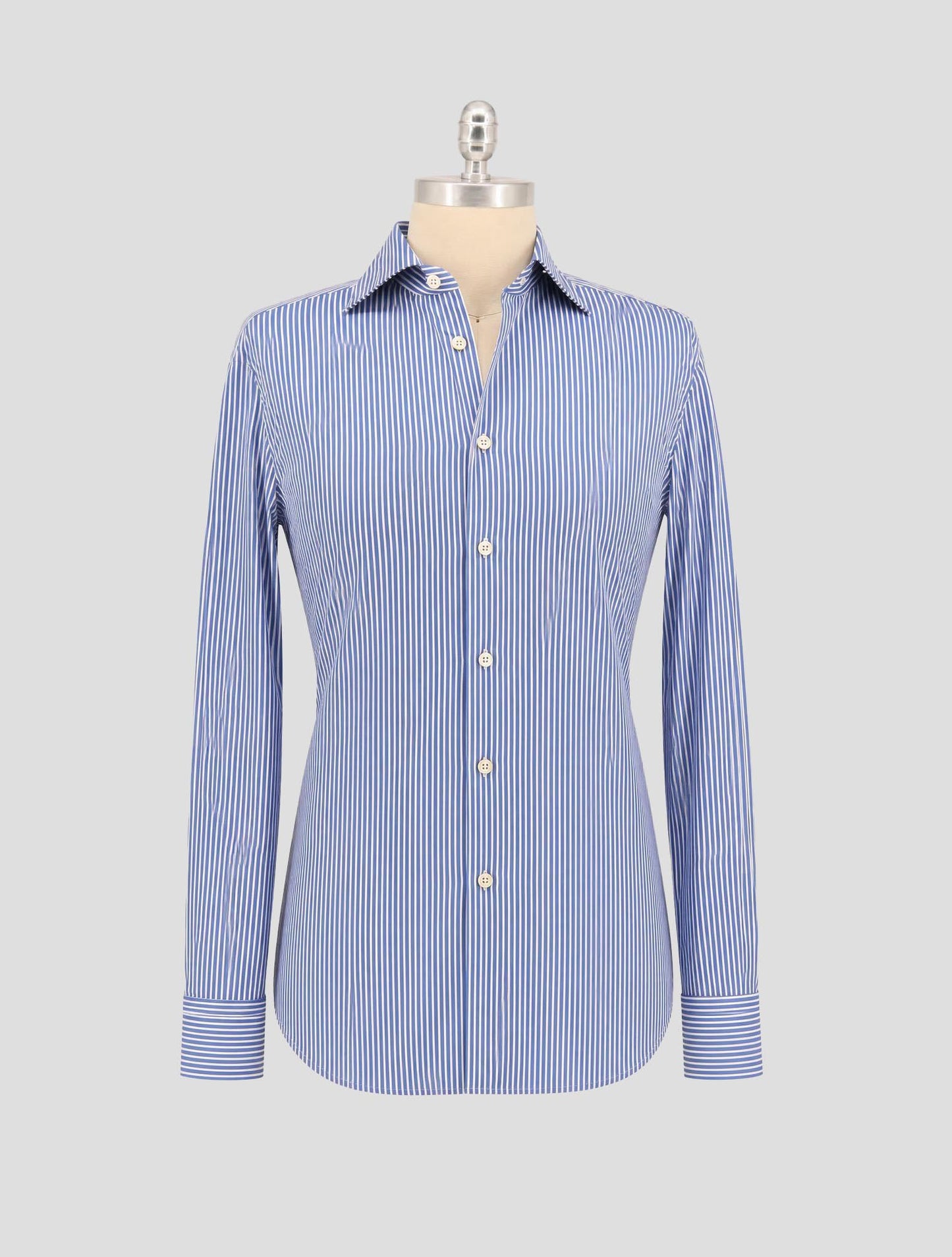 Kiton Blue White Cotton Pa Ea Shirt
