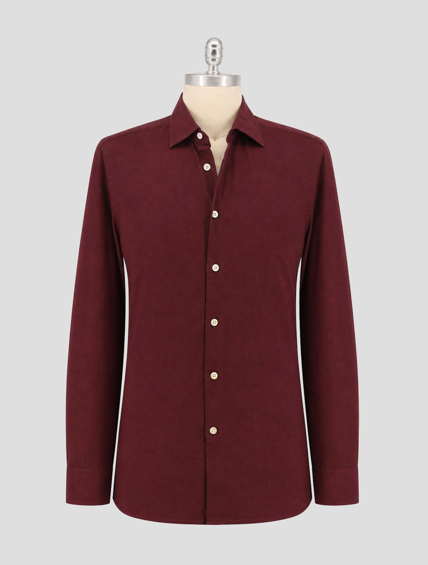 Kiton Burgundy Cotton Shirt