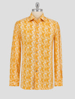 Kiton Orange White Cotton Shirt