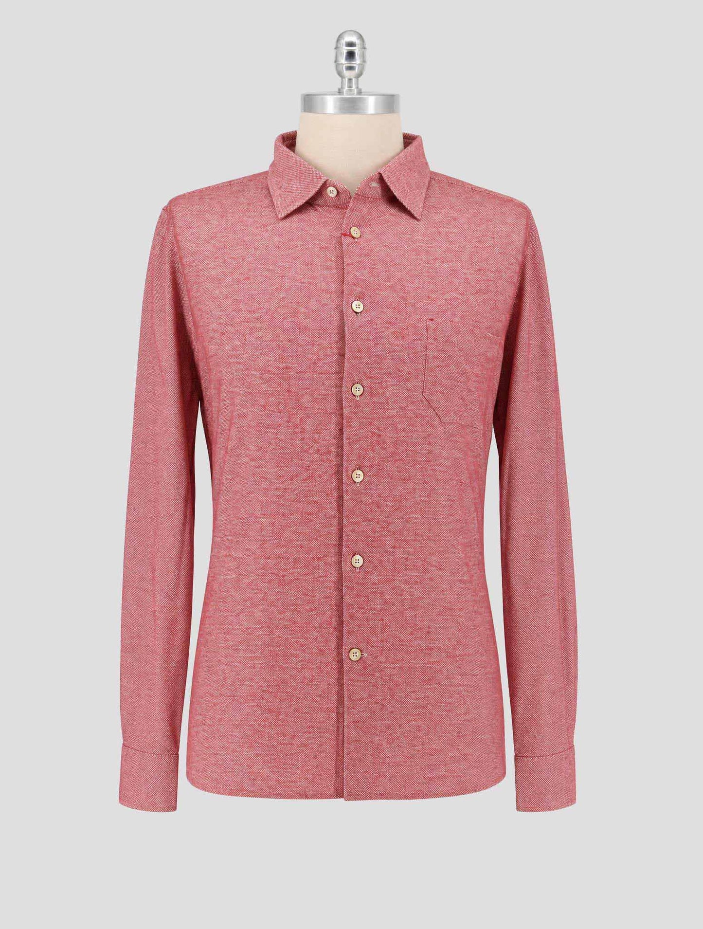Kiton Red Cotton Shirt
