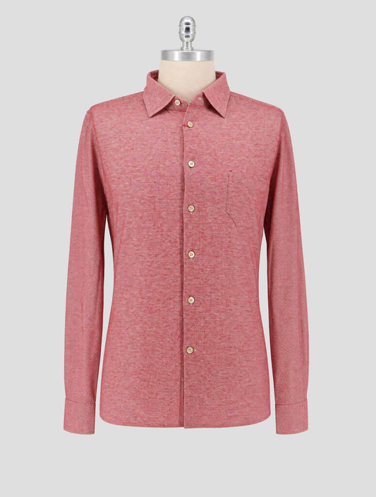 Kiton Red Cotton Shirt