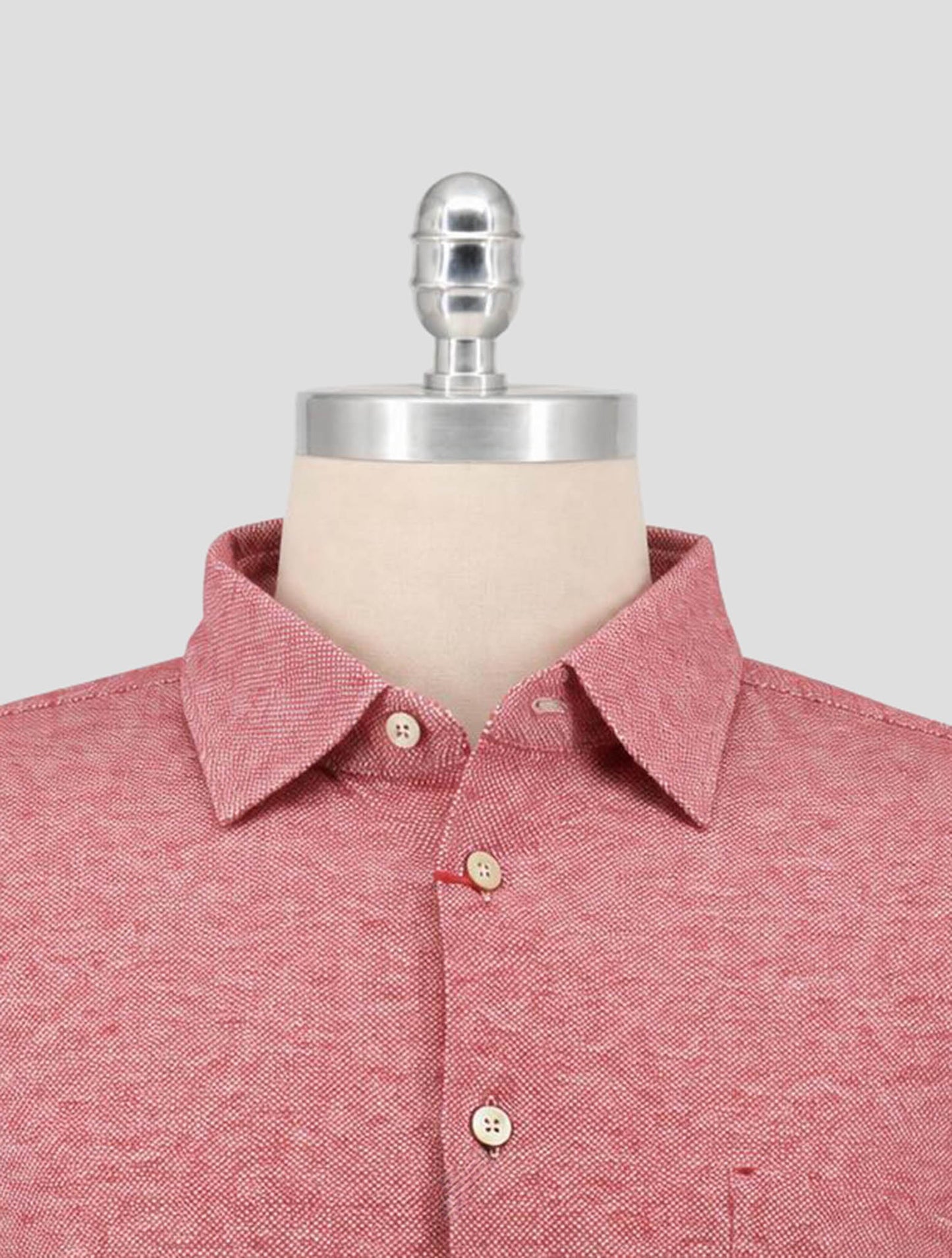 Kiton Red Cotton Shirt