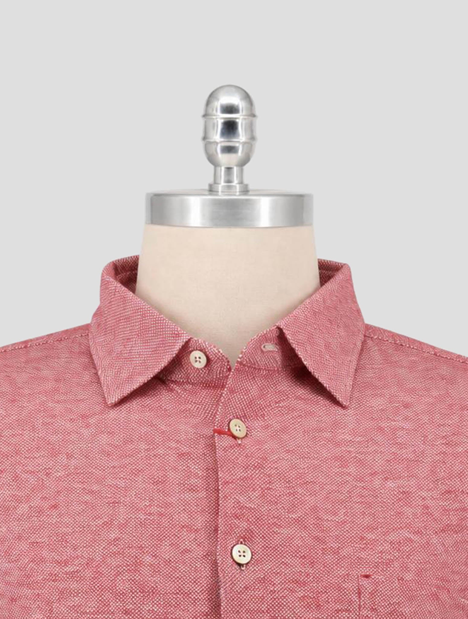 Kiton Red Cotton Shirt