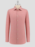 Kiton Red White Cotton Shirt