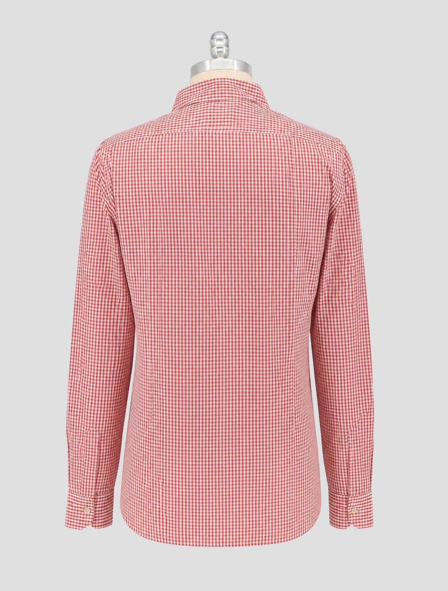 Kiton Red White Cotton Shirt