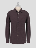 Kiton Brown Cotton Linen Shirt